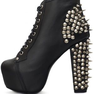 Jeffrey Campbell Lita Spike Leather Platform Boots